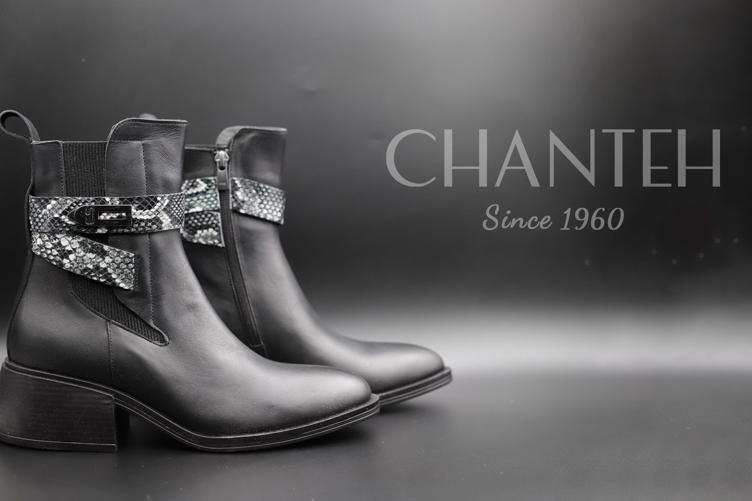 نیم بوت چرمی زنانه پاشنه کوتاه مدل اگنس