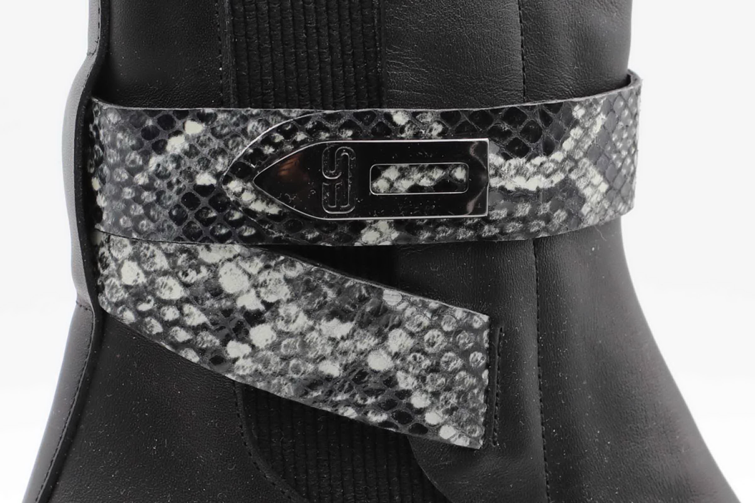 نیم بوت چرمی زنانه پاشنه کوتاه مدل اگنس