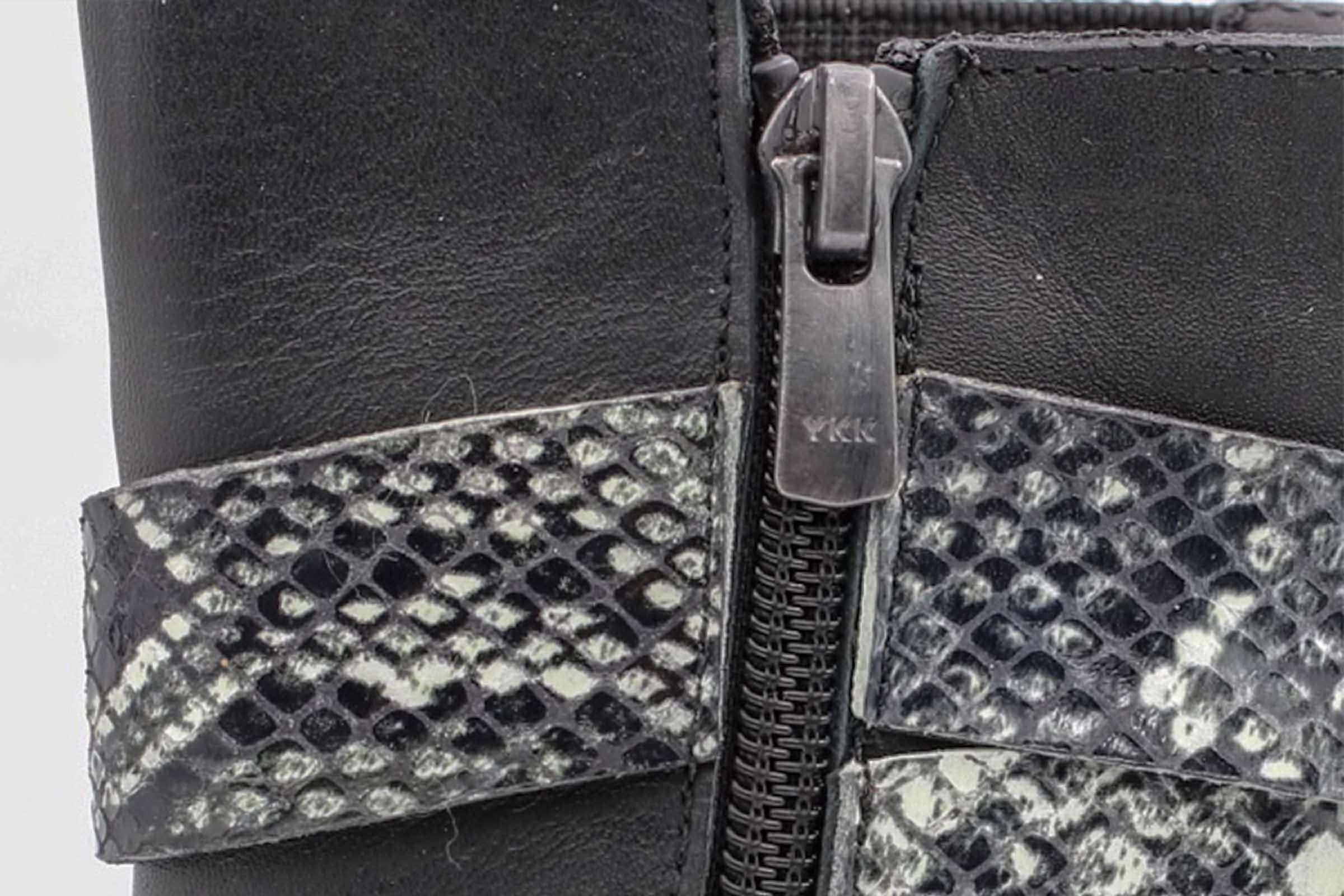 نیم بوت چرمی زنانه پاشنه کوتاه مدل اگنس